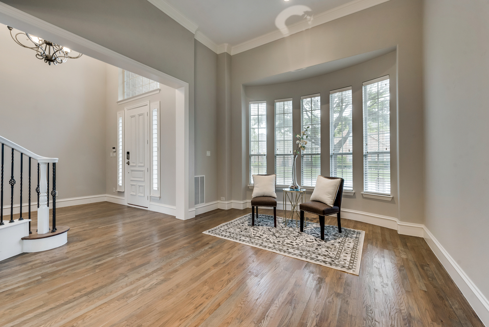    Elegant Formal Living with Bay Window 