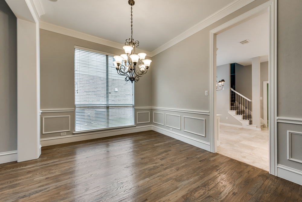    Formal Dining Room with Chic Chandelier 