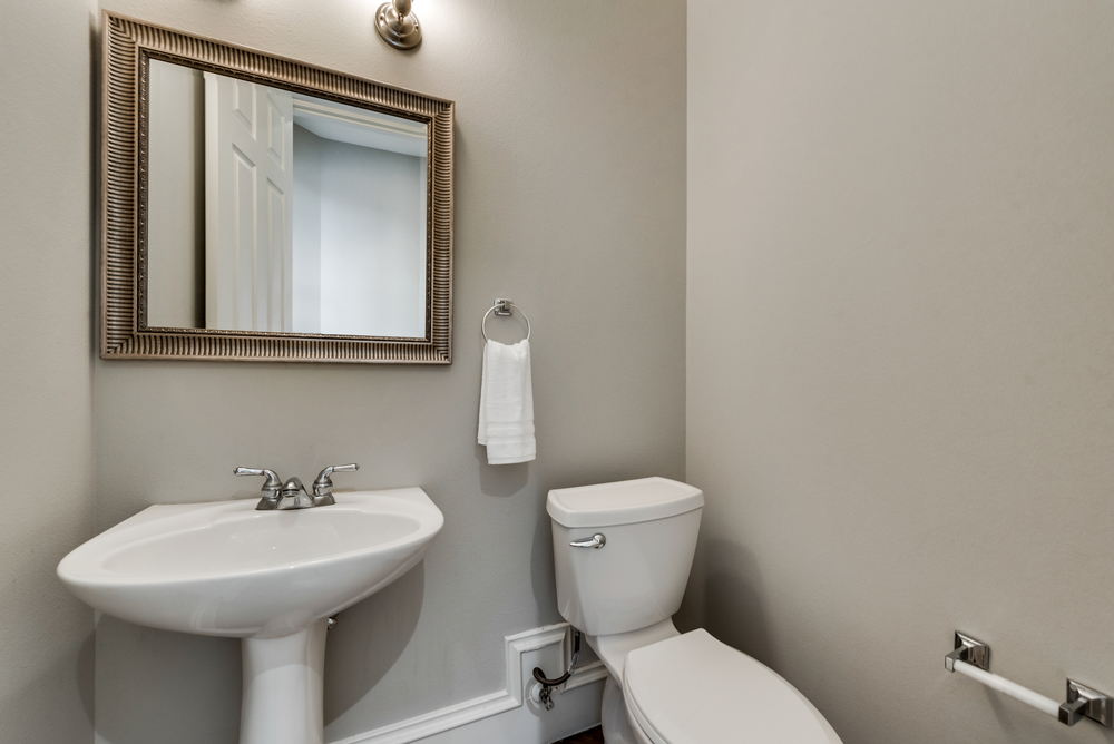    Main Level Half Bath with Pedestal Sink 