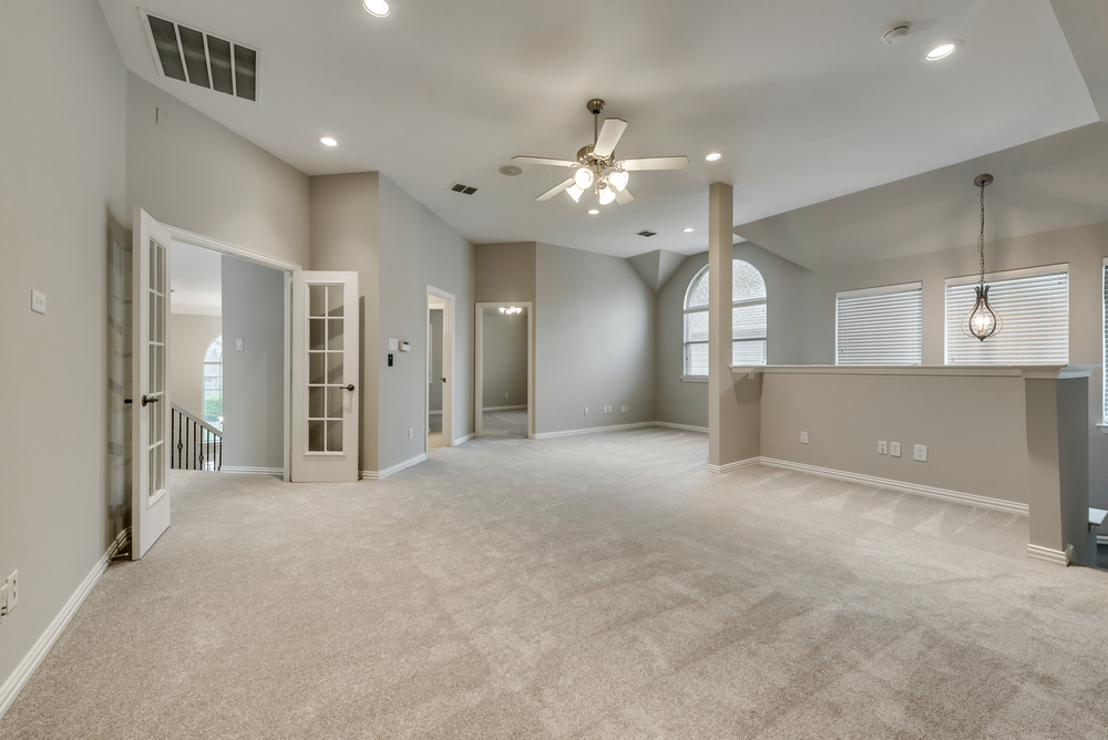    Upstairs Game Room with French Doors 