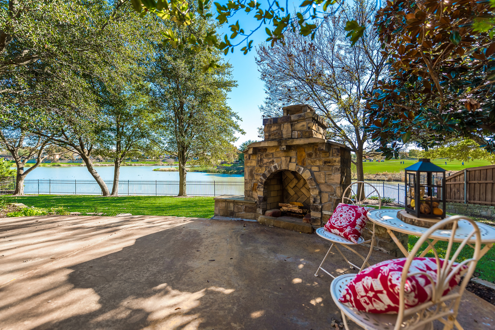    Extended Patio with Outdoor Fireplace 