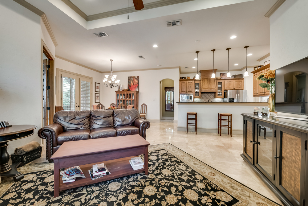    Family Room Opens to Dining and Kitchen 