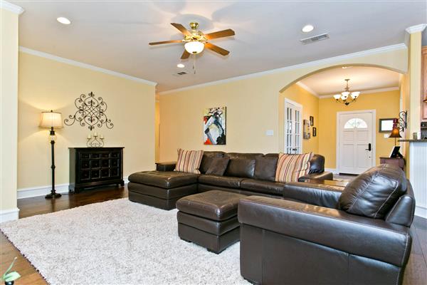    Family Room with Hardwoods 