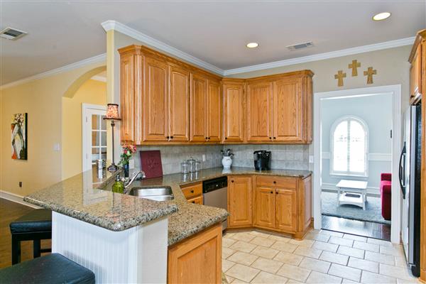    Tile Backsplash and Floor 