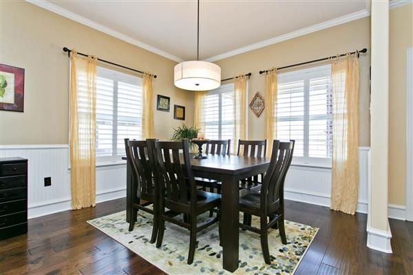    Breakfast Area with Bead Board Wainscoating 