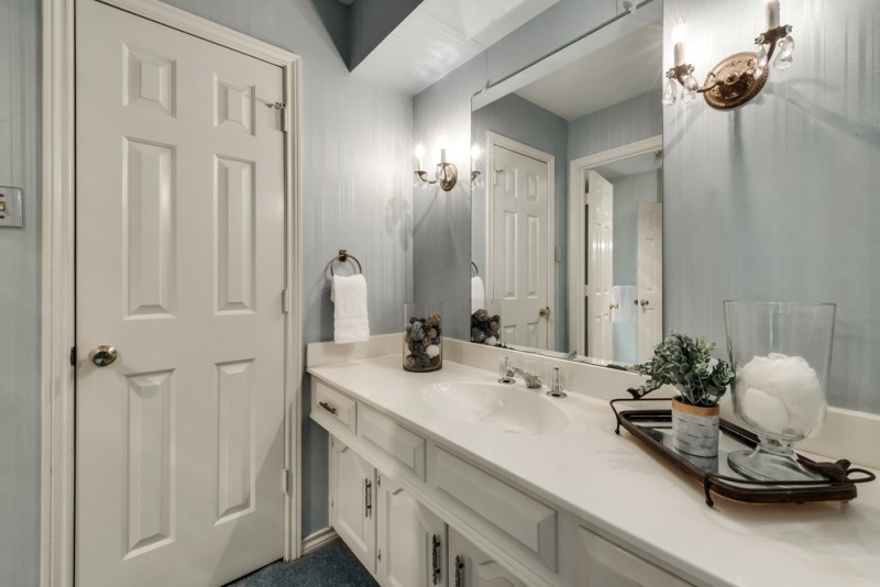    Master Bathroom with Separate Vanities 