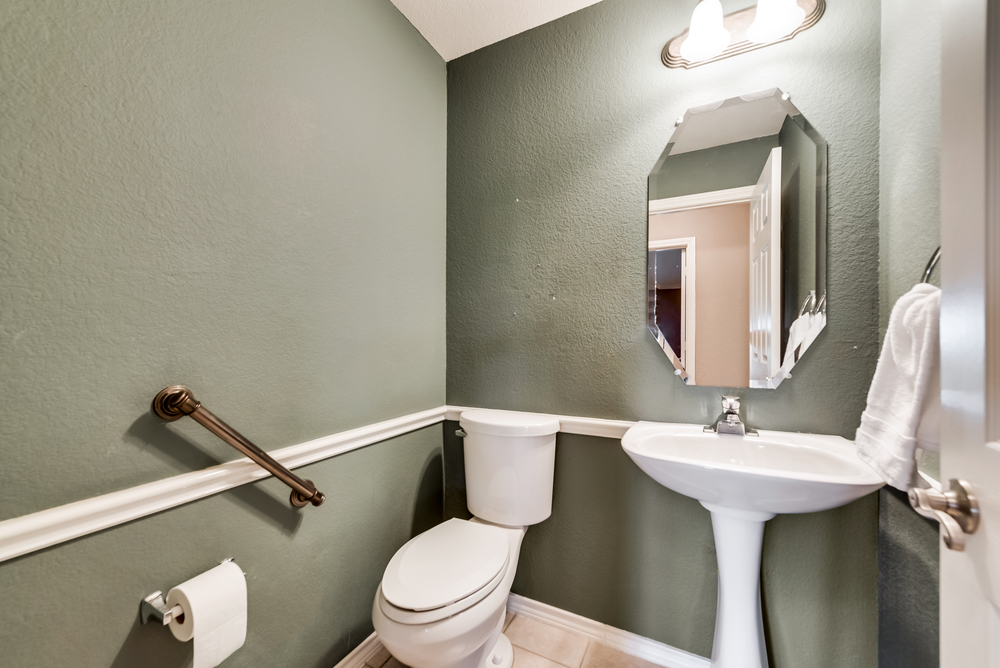    Half bath with pedestal sink 