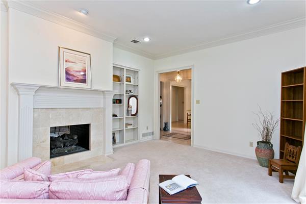    Tiled Fireplace and Custom Mantle 