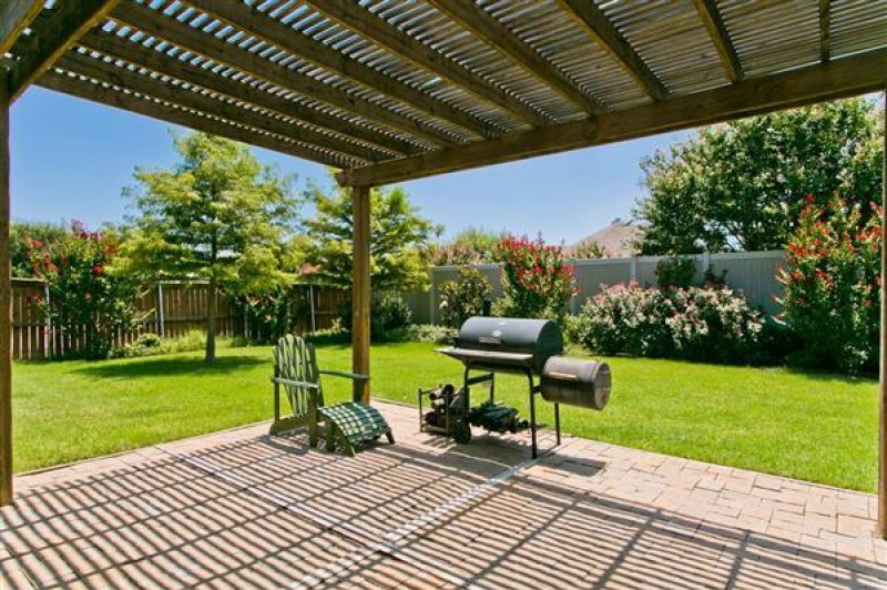    Pergola Covered Back Patio 