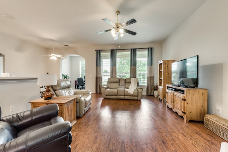    Family Room with Backyard Views 