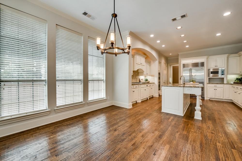    Breakfast Area includes Sleek Chandelier 