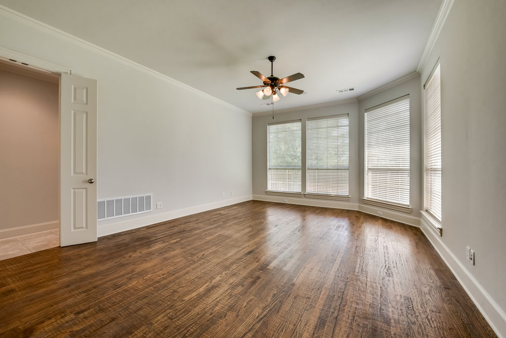    Master Suite with Hand Scraped Hardwoods and Crown Molding 