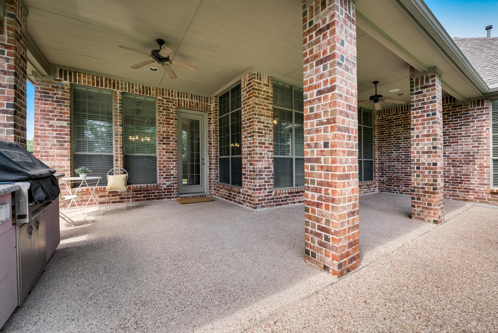    Back Patio with Ceiling Fans 