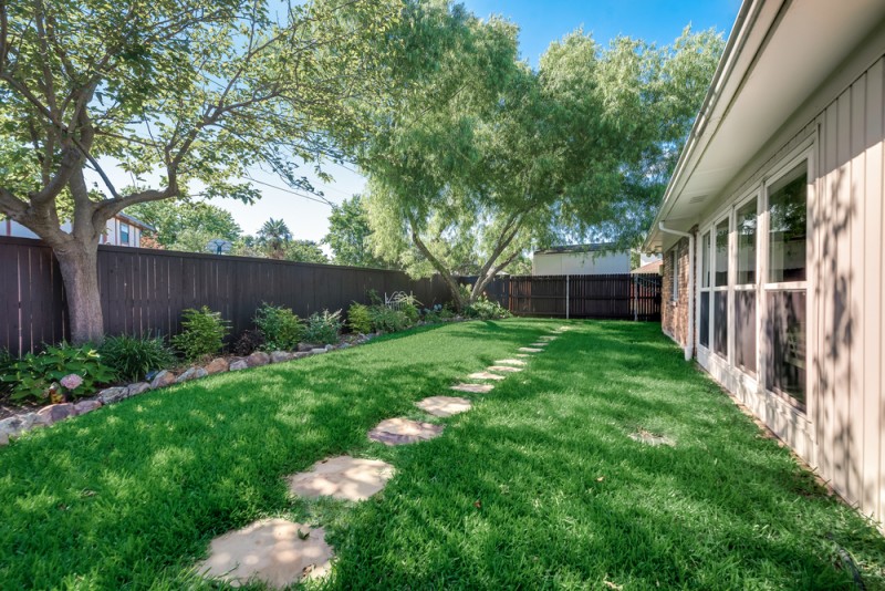    Landscaped Shady Backyard 