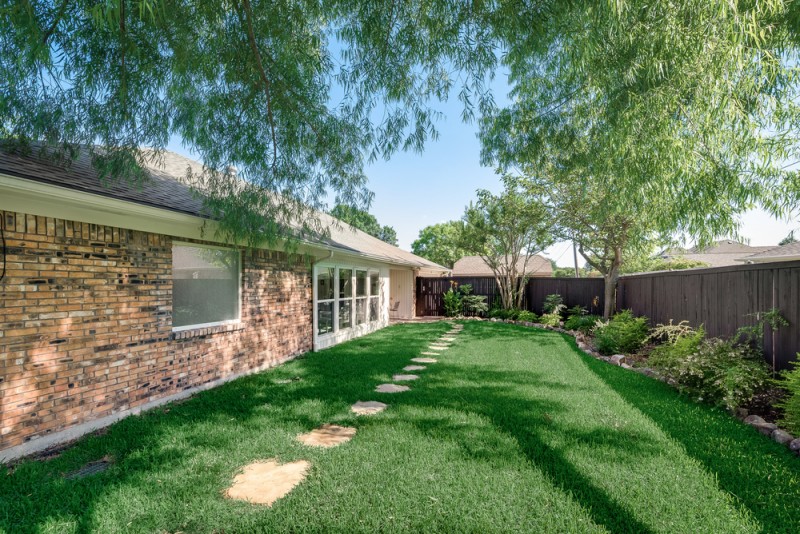    Landscaped Shady Backyard 