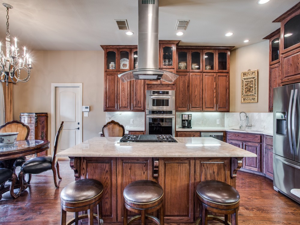    Gourmet Kitchen with Stainless Steel Appliances 