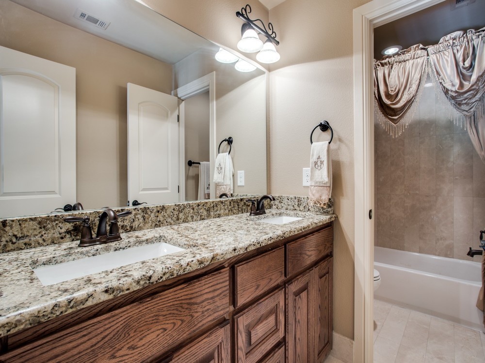    Full Hollywood Bathroom with Dual Sinks 