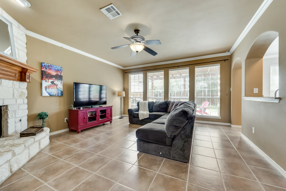    Family Room with Wall of Windows 