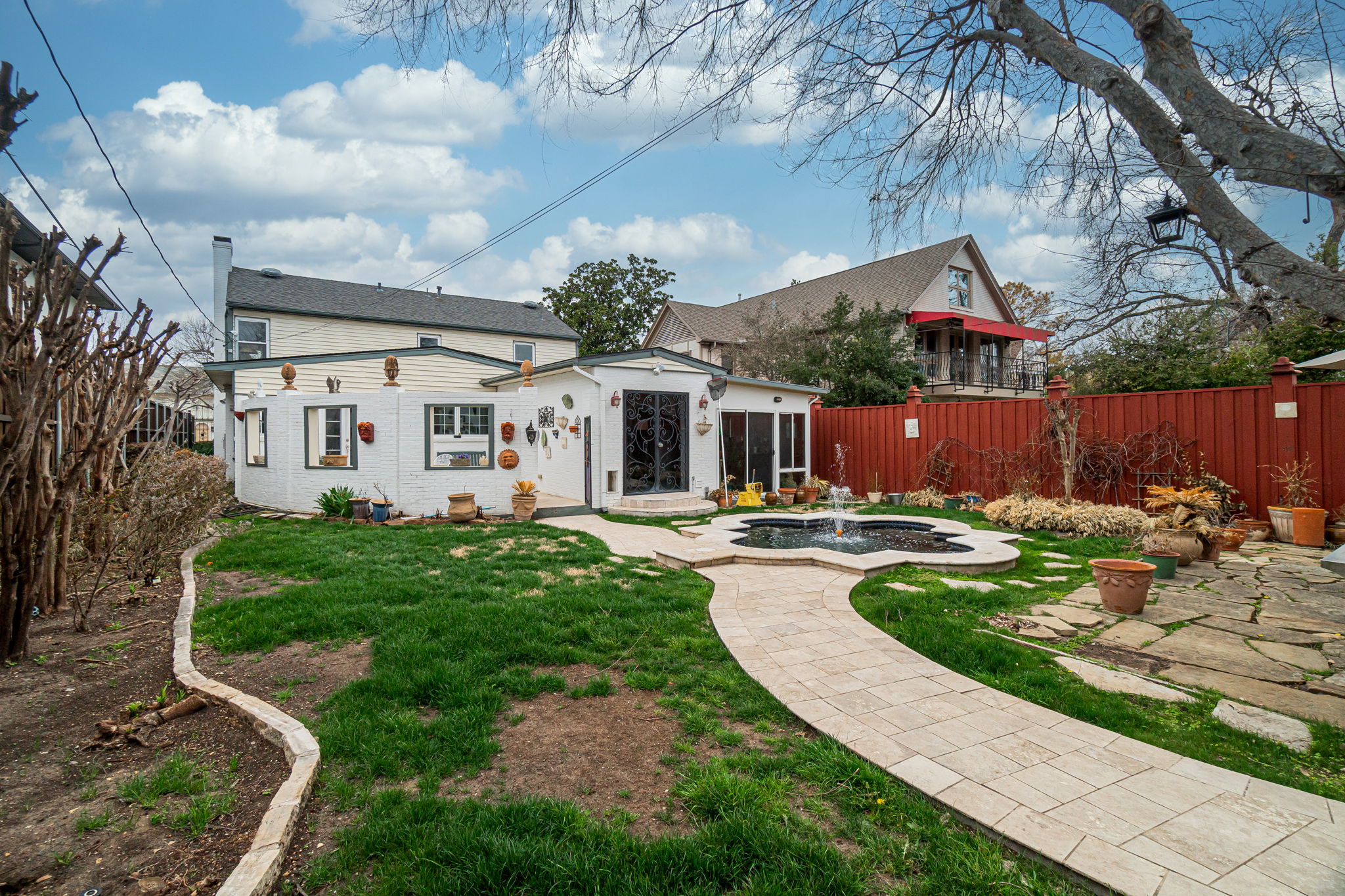    Backyard Oasis with Spool Pool Open Patio and Storage Building 