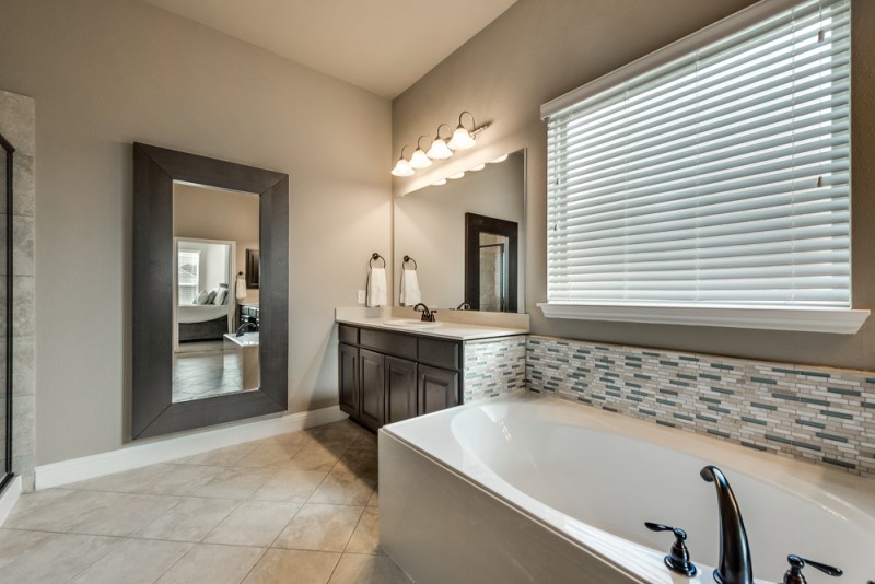    Spa Like Master Bathroom with Soaker Tub 