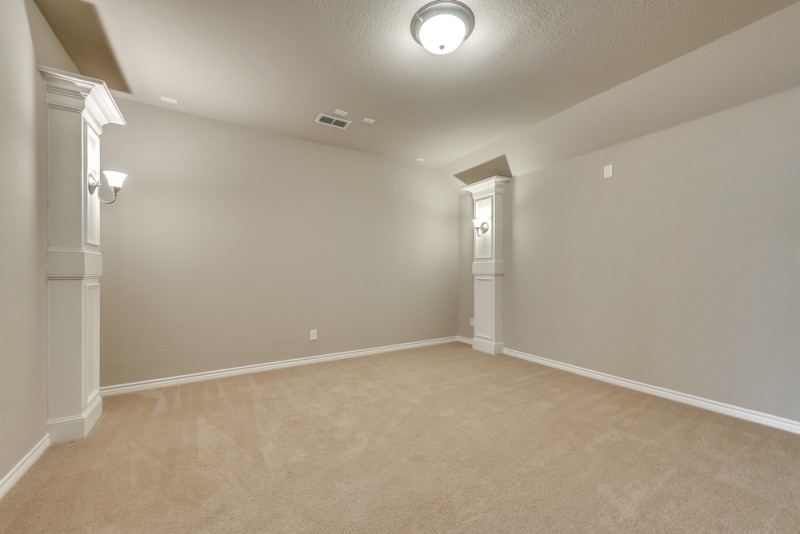    Media Room with Sconce Lighting 