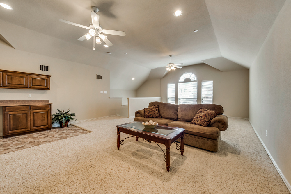    Upstairs Game Room with Kitchenette and Hardwired for Surround Sound 