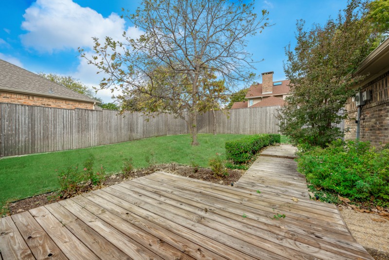      Deck and Grassy Backyard 