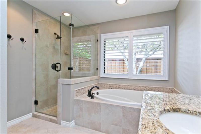    Frameless Shower  Garden Tub 