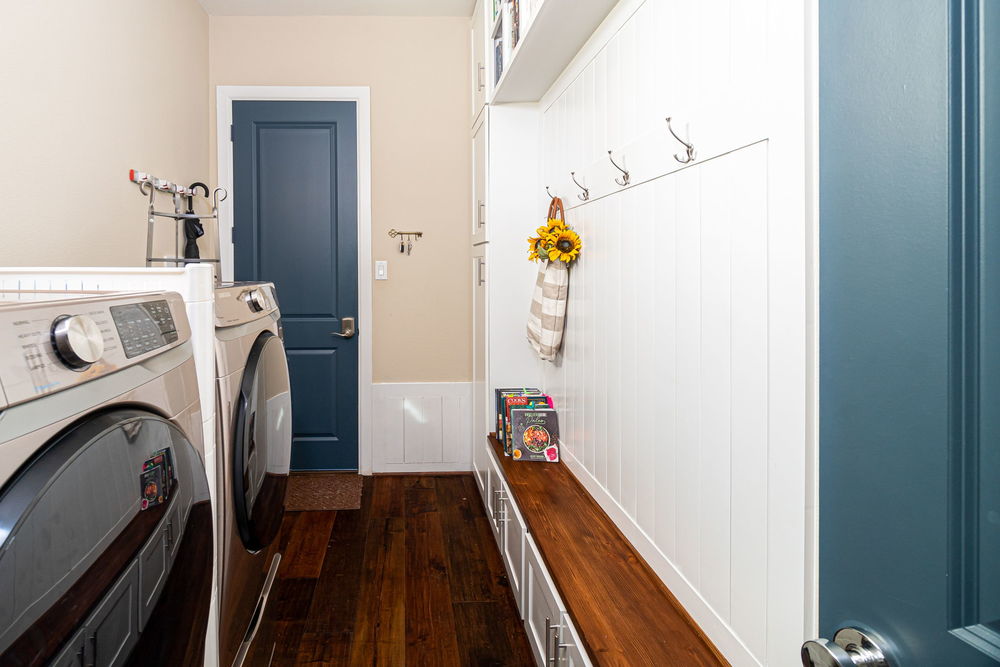    Utility Room with Built In Mudbench 