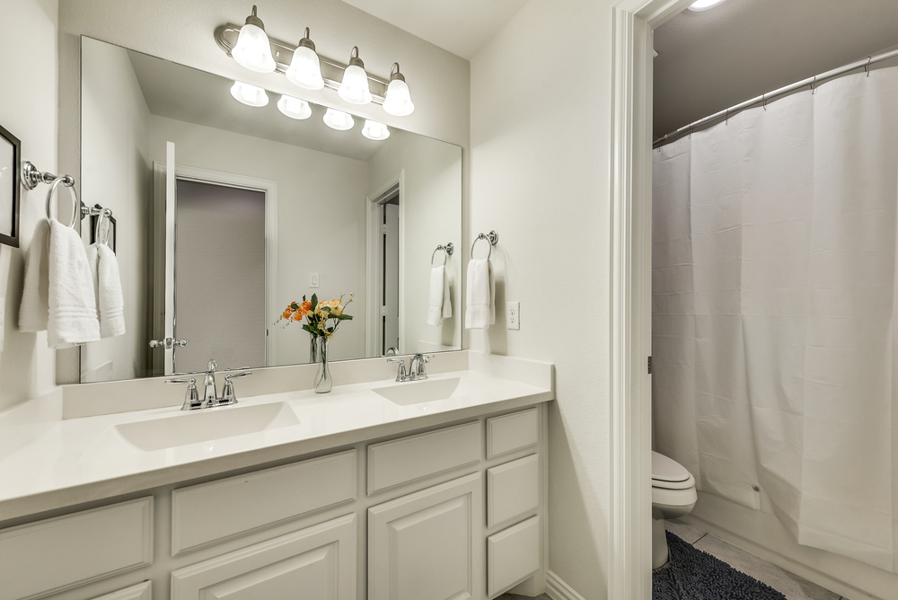    Full Hollywood Bathroom with Dual Sinks 