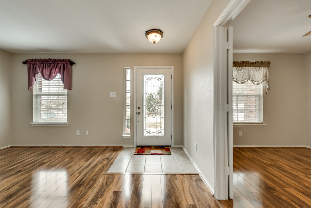    Entry with Lead Glass Front Door 