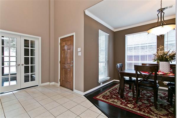    Foyer into Study and Formal Dining 